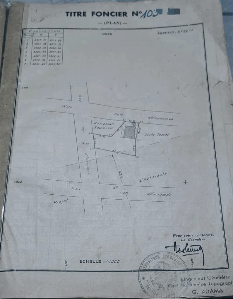 Terrain de 998 m² en vente à Super Taco, à 100 m du goudron – 65 000 000 FCFA