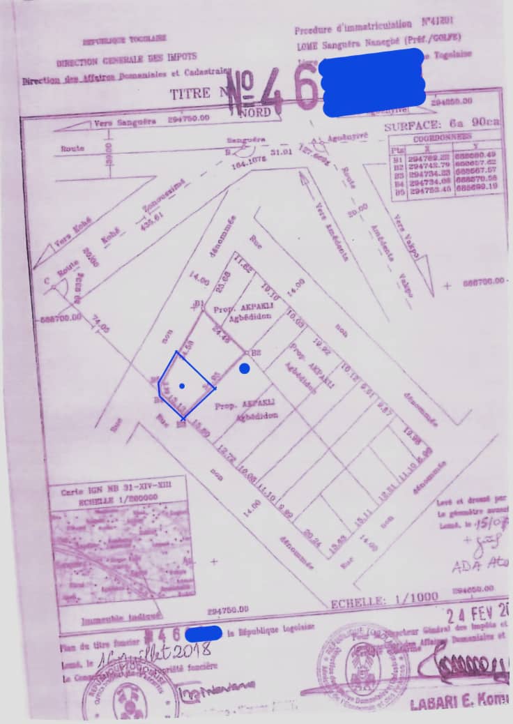 Villa 3 chambres à vendre à Agoè Zossimé – 38 millions FCFA