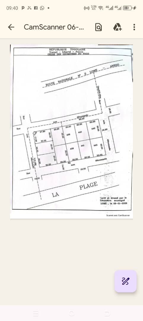Terrain de 8 lots en vente à Nimagna – 15 millions FCFA le lot