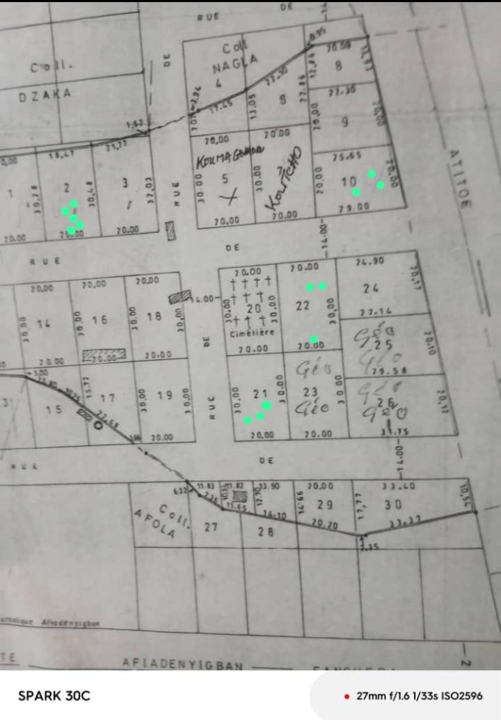 Lots de terrain en vente à Sanguera, Afidégnigban – 12 millions FCFA le lot