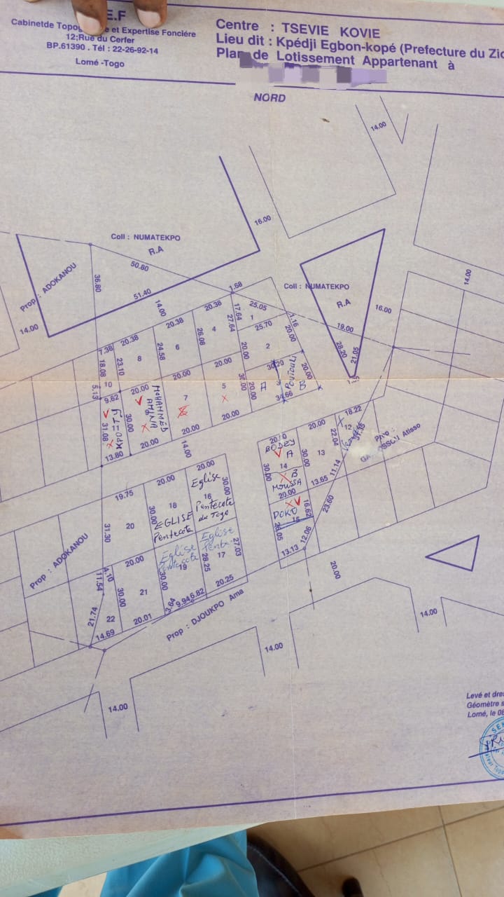 Lots en vente à Kovié – 4 millions FCFA