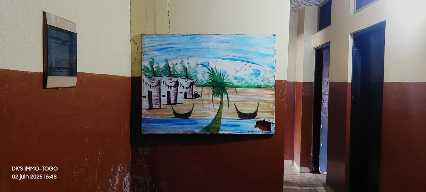 Terrain bâti de 1,5 lot à vendre à Agbalépédo – 200 millions