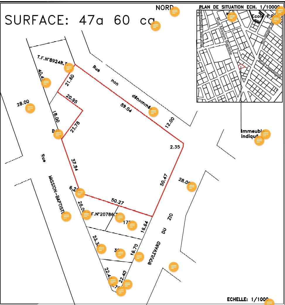 Terrain de 8 lots en vente à Hountigomé – 150 millions FCFA le lot
