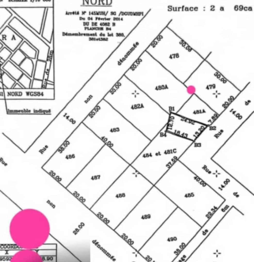 Terrain à vendre à Amandahomé – 15 Millions FCFA