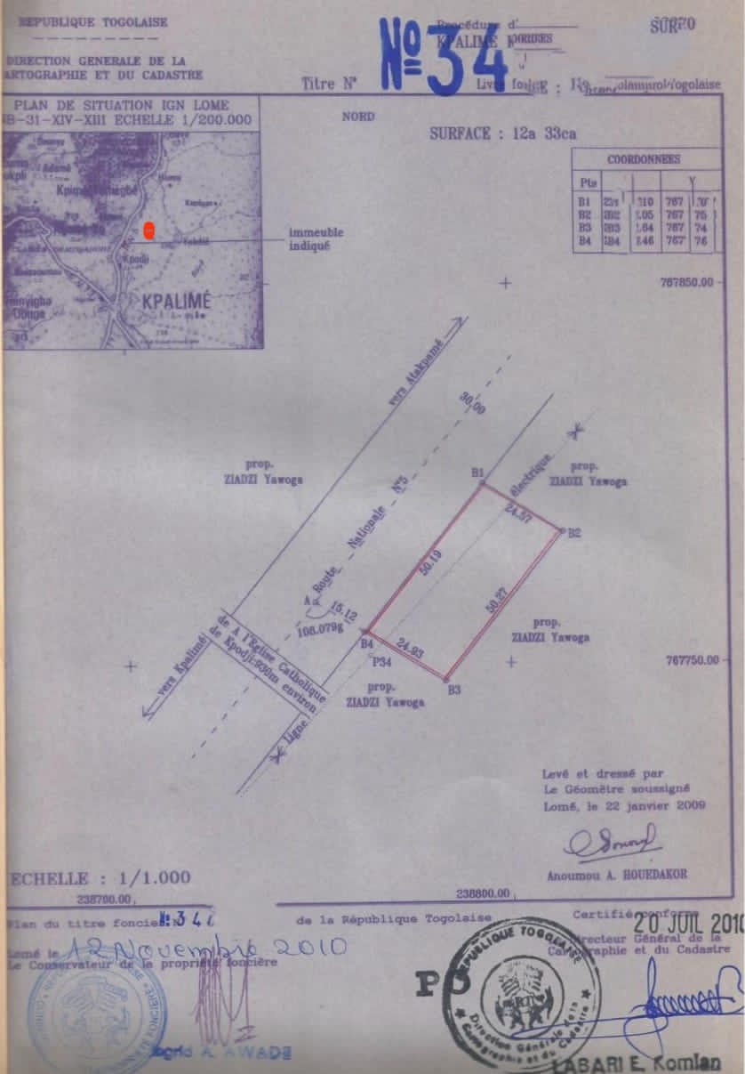 2 lots de terrain en vente en bordure du goudron à Kpalimé Ville, Kpodji – 35 millions FCFA l'unité