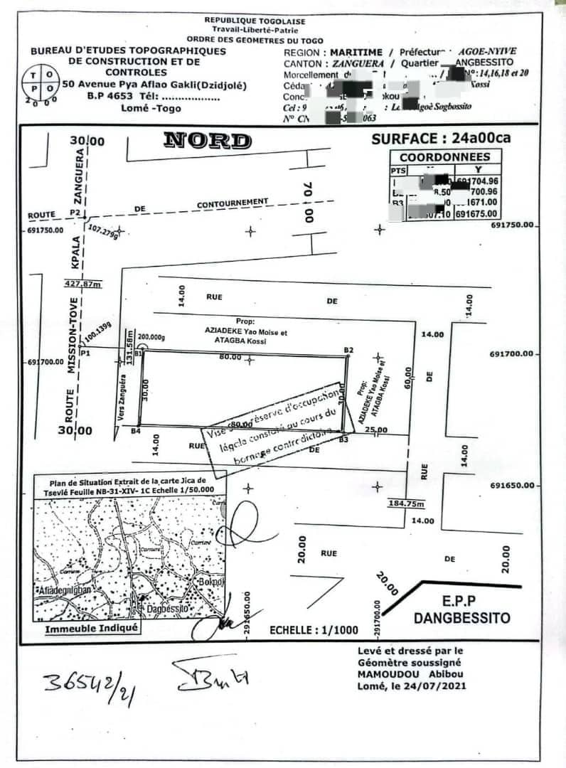 Terrain à vendre à Zanguera – 22 Millions FCFA