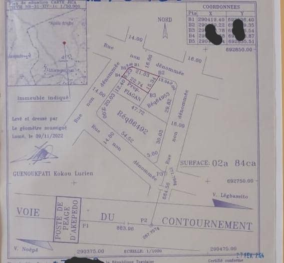 Terrain 1/4 de lot en vente à Zanguera – 5 000 000 FCFA