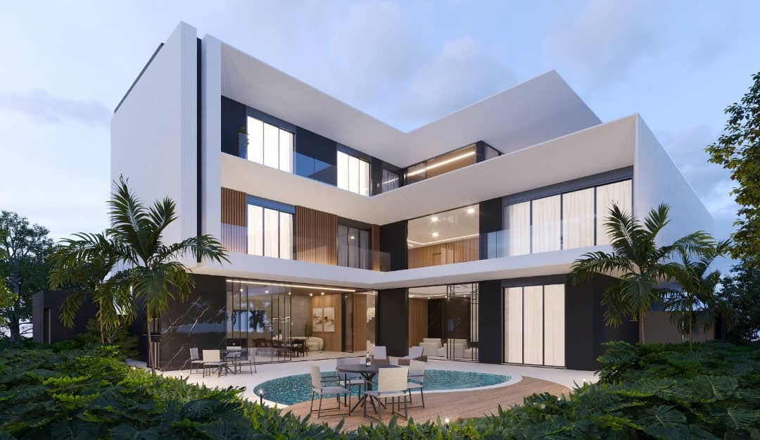 VILLA TRIPLEX AVEC PISCINE & ASCENSEUR À VENDRE À FOREVER – 600 m² | TITRE FONCIER