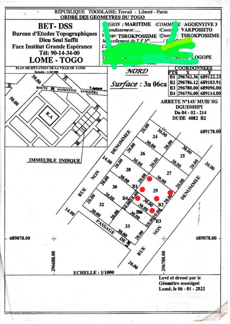 UN IMMEUBLE ET ENTREPÔT À VENDRE À AGOÈ VAKPOSSITO – CAMP GP