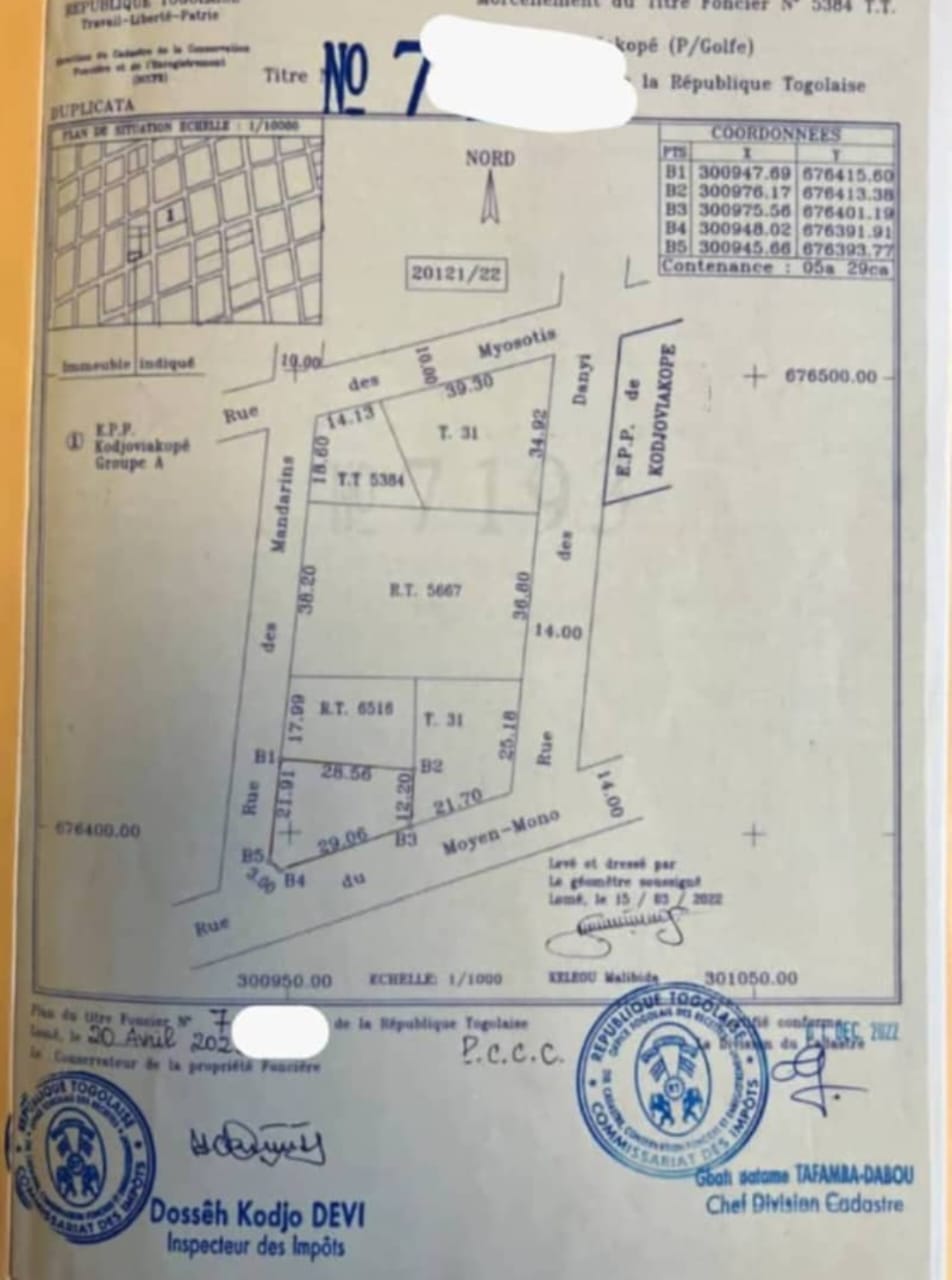 Terrain 1 lot en vente à Nukafu – 50 millions FCFA