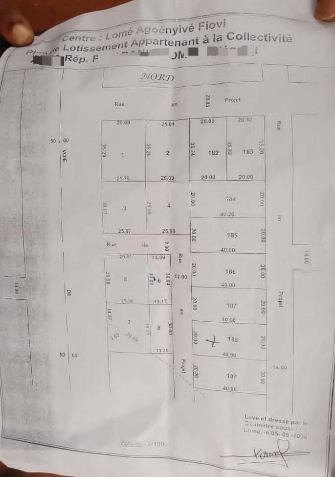 Terrain à vendre à Agoe – 10 Millions FCFA