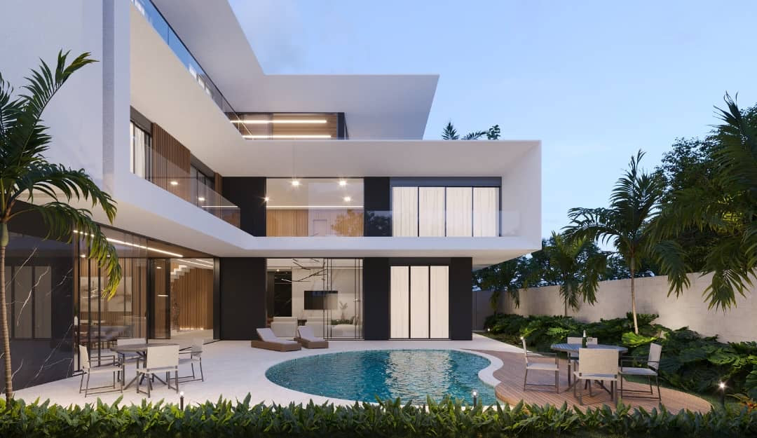 VILLA TRIPLEX AVEC PISCINE & ASCENSEUR À VENDRE À FOREVER – 600 m² | TITRE FONCIER