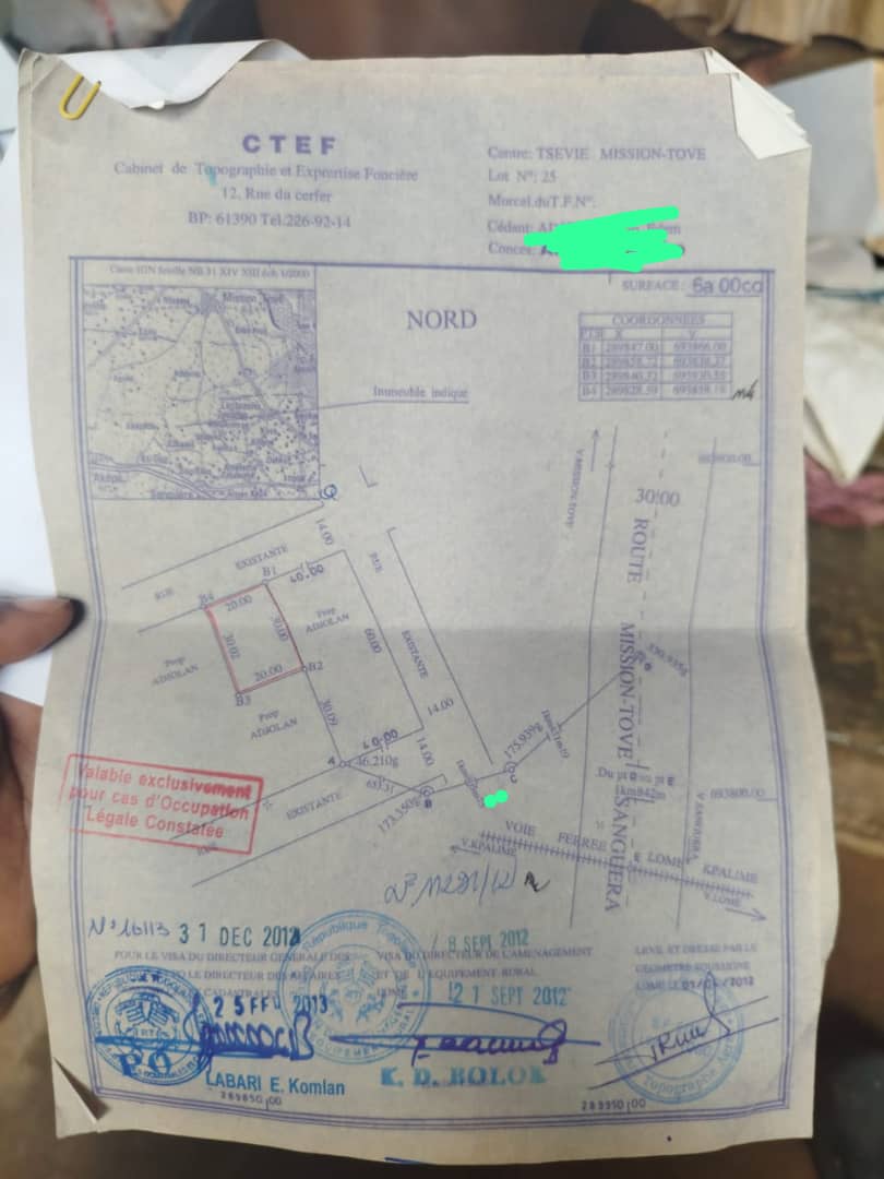 Terrain en vente à Kpala - 14 millions FCFA