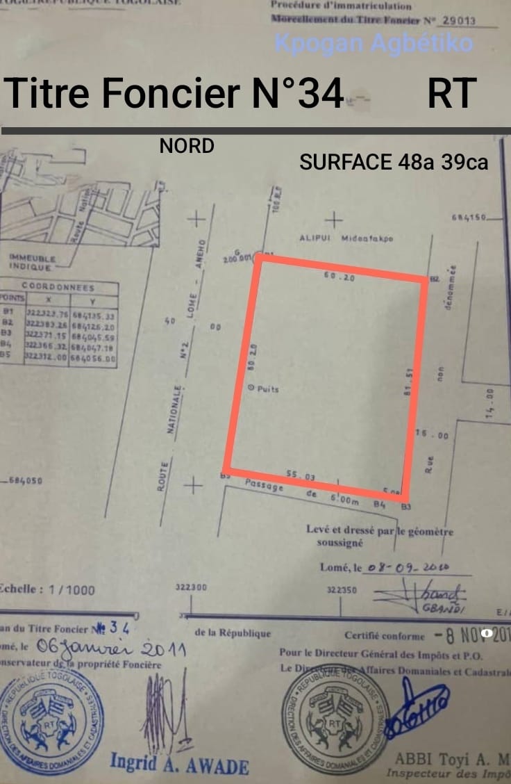 Villa 2 chambres en vente en bord de goudron à Adidogomé Apédokoè – 55 millions FCFA