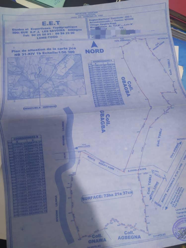 Terrain en vente à Aveta Zogbla Kopé – 4 millions FCFA le lot