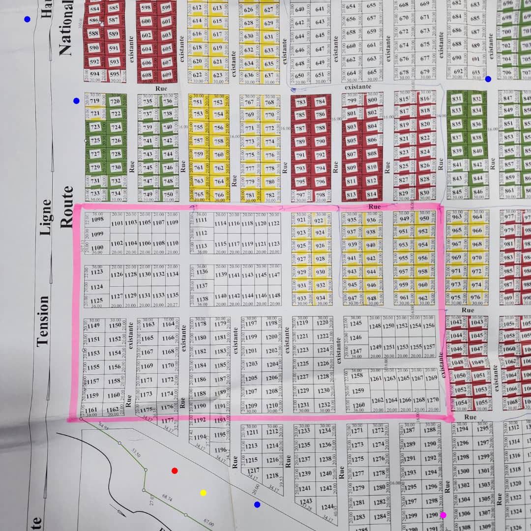 350 lots de terrain en vente en bordure du goudron à Agbélouvé – 1,5 millions FCFA l'unité