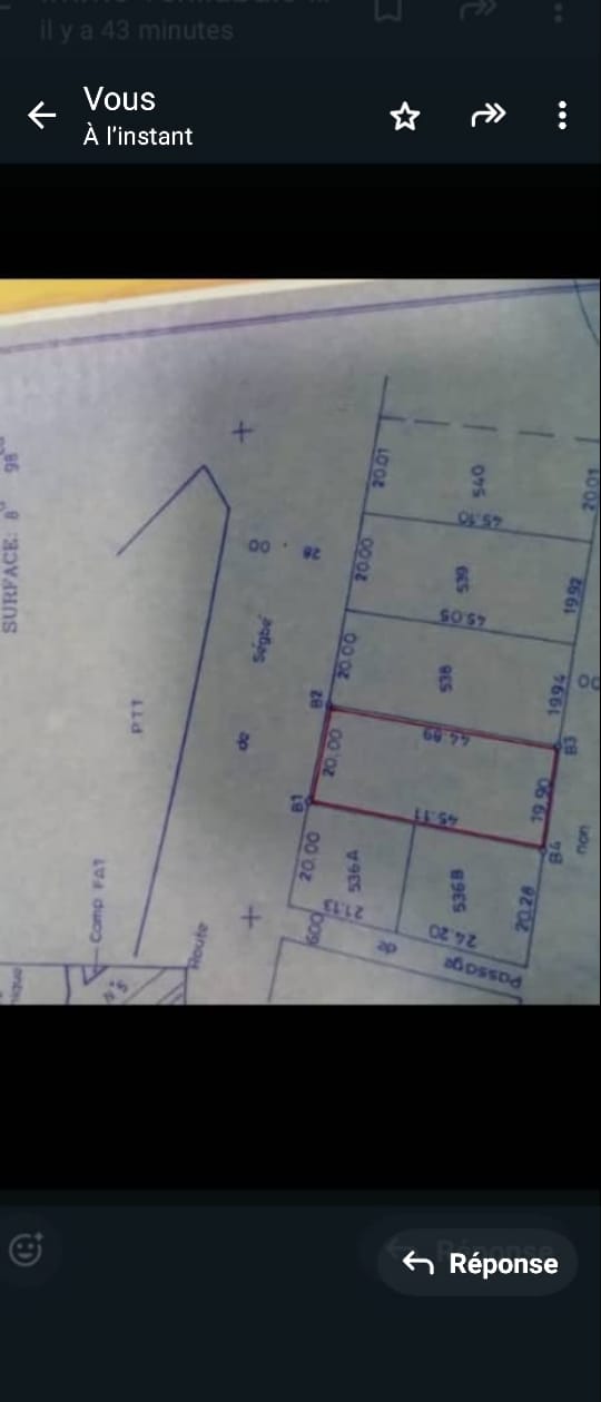 Terrain de 900 m² en vente en bordure de goudron à Adidogomé Ancienne Douane – 170 millions FCFA