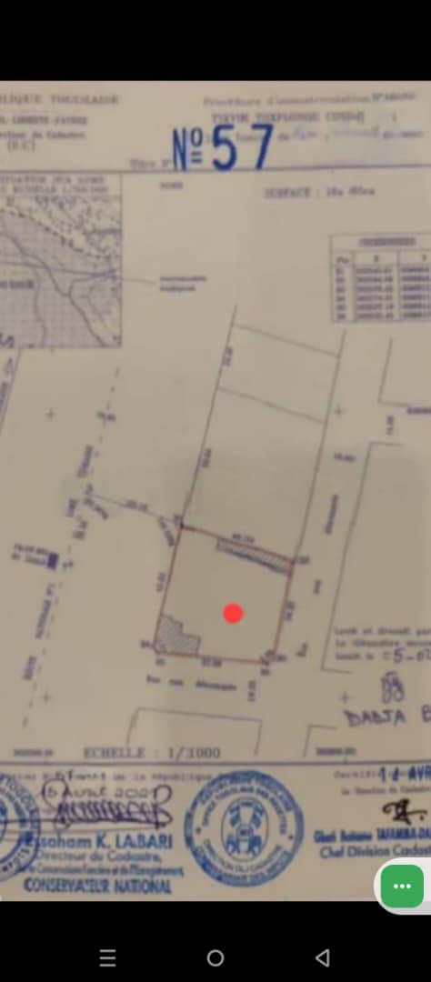 Terrain de 1400 m² en vente en bordure de goudron à Togblekopé - Tsikplonou – 160 millions FCFA