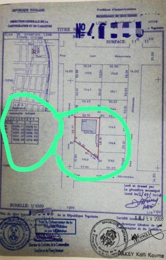 Villa 5 chambres avec dépendance sur 1111 m² à vendre à Agoe demakpoe – 130 millions FCFA