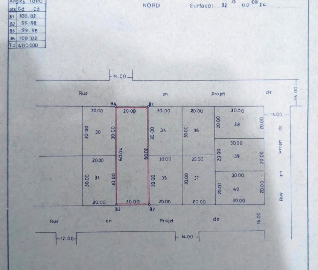 Terrain de 2 lots en vente à Djagblé Gbamakopé – 16 millions FCFA le lot