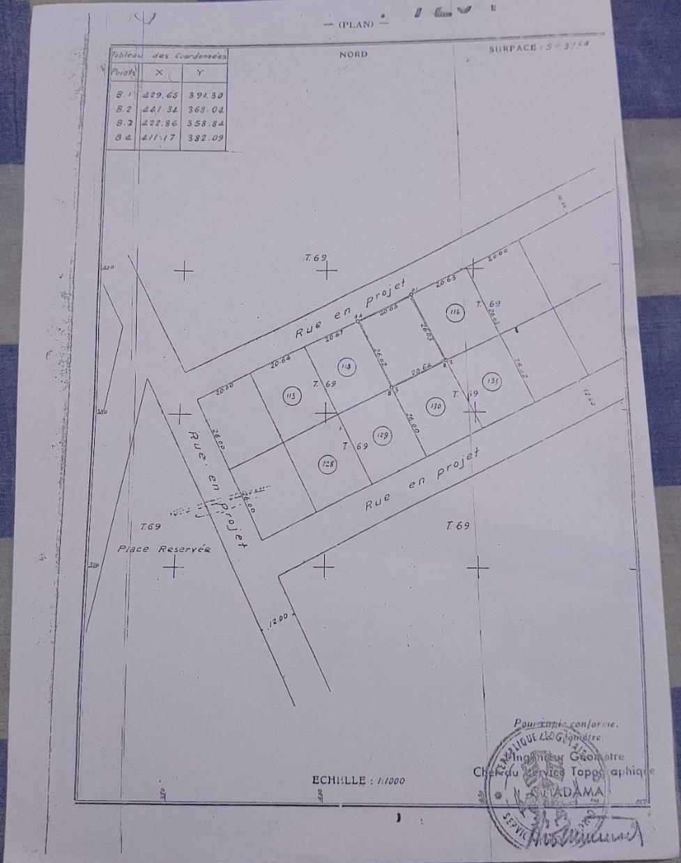 Terrain avec constructions à raser en vente à Bè Château rue de l'OCAM – 80 millions FCFA