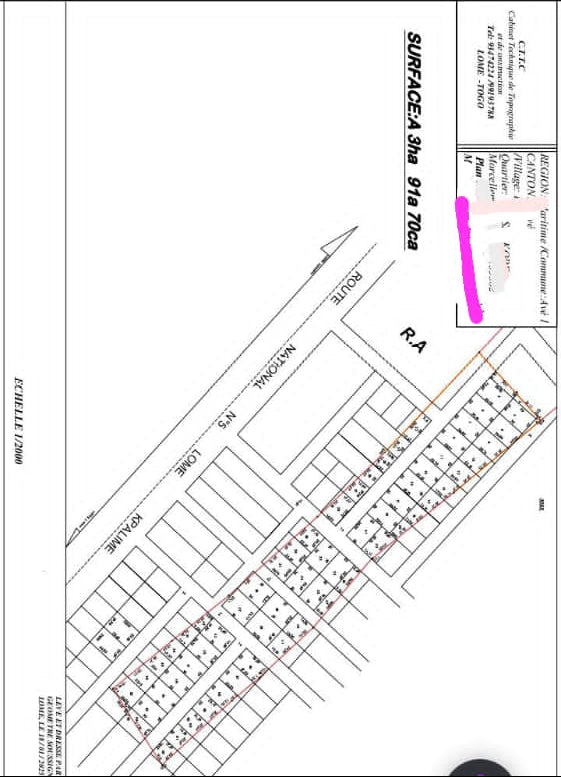 20 lots en vente à Kévé pour 3 millions FCFA