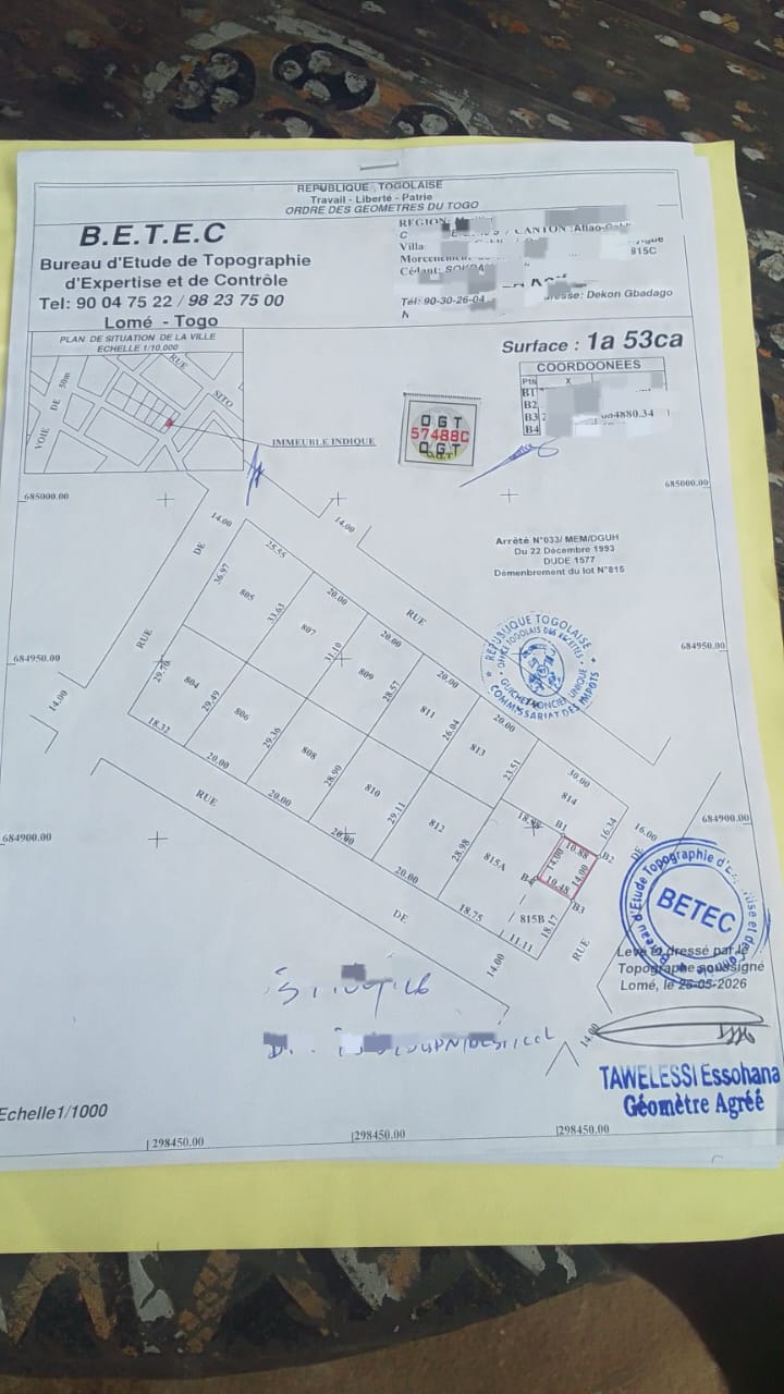 Villa duplex meublé 3 chambres à louer à Agoe Réserve proche du goudron – 700.000 FCFA