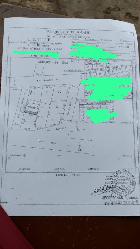 À VENDRE : TERRAIN DE 215 m² (1/2 LOT) À NUKAFU – 30 MILLIONS