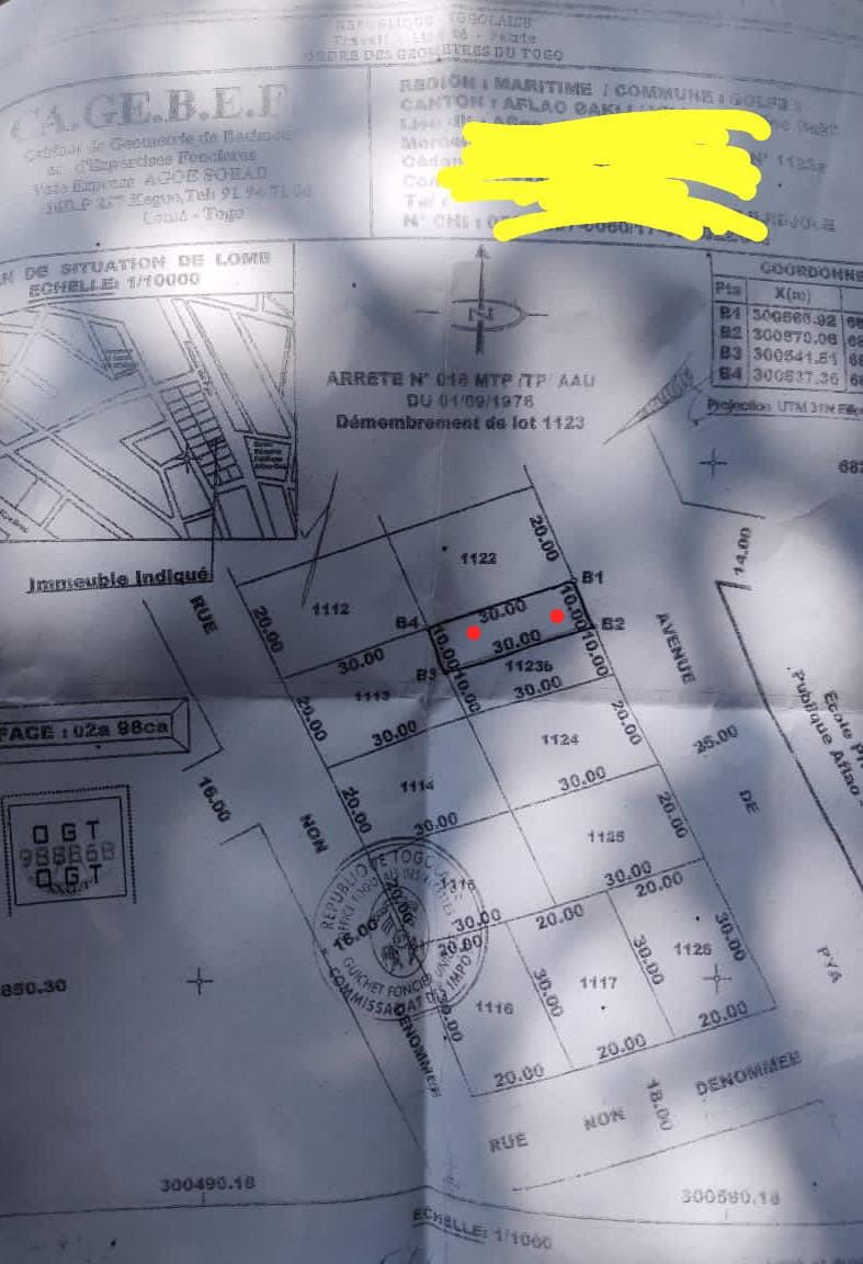 Terrain à vendre à Djidjolé – 48 Millions FCFA