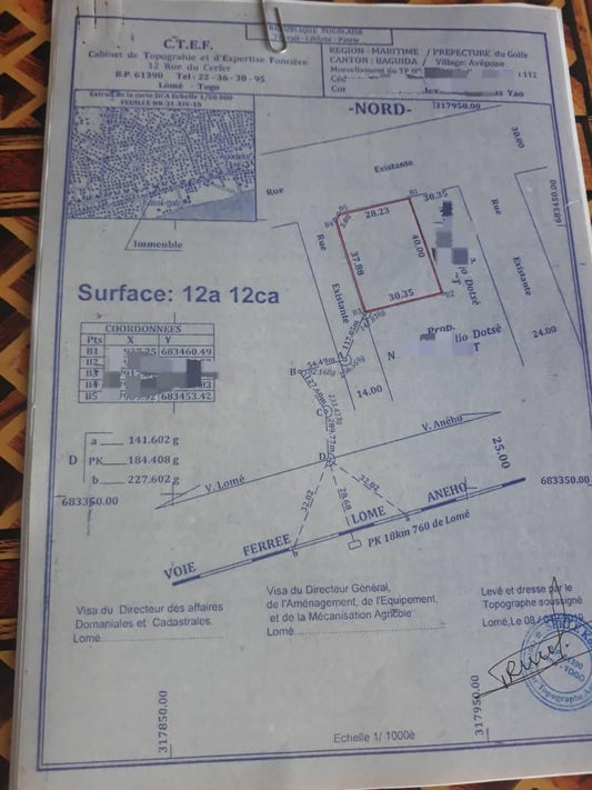 Terrain de 2 lots en vente à Avépozo – 65 millions FCFA