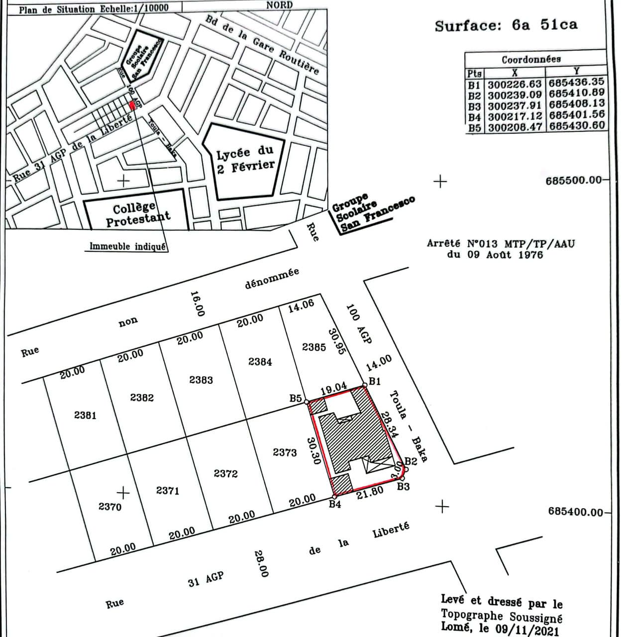 Maison 5 pièces en vente sur plus d'un lot en angle de rue à Agbalepedo – 120 millions FCFA