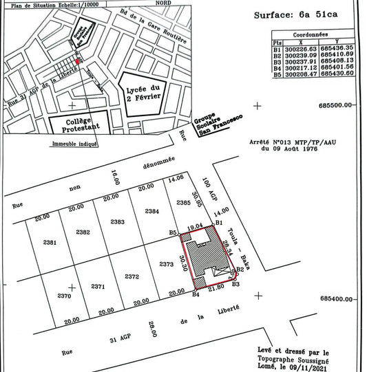 Maison 5 pièces en vente sur plus d'un lot en angle de rue à Agbalepedo – 120 millions FCFA