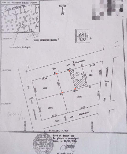 Terrain de 600 m² en vente à Avepozo – 40 millions FCFA