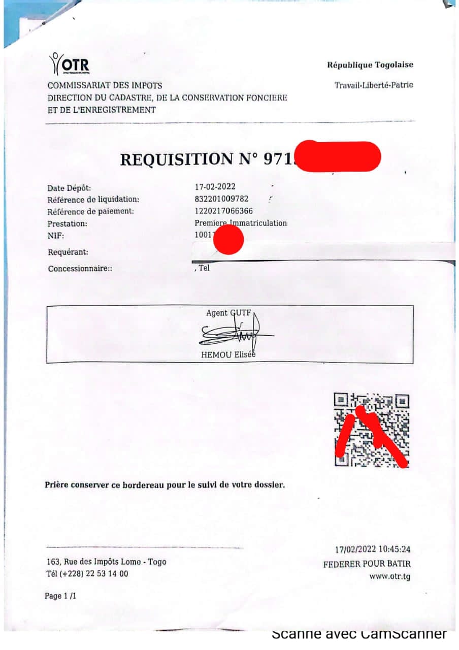 Demi-lot clôturé en vente à Legbassito Kognito – 8,5 millions FCFA