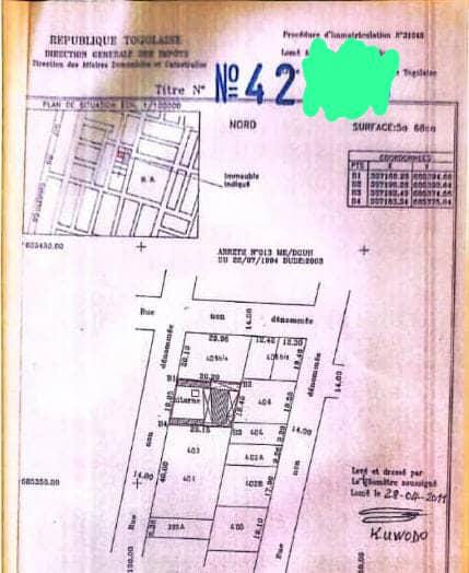 Terrain à vendre à Attiégou – 50 Millions FCFA