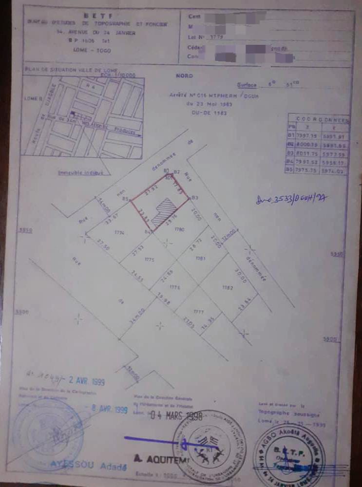 Terrain à vendre à Kégué – 70 Millions FCFA