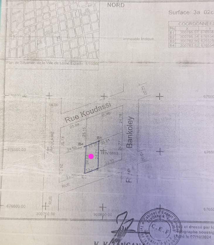 Terrain à vendre à Kodjoviakopé – 27 Millions FCFA