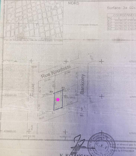 Terrain à vendre à Kodjoviakopé – 27 Millions FCFA