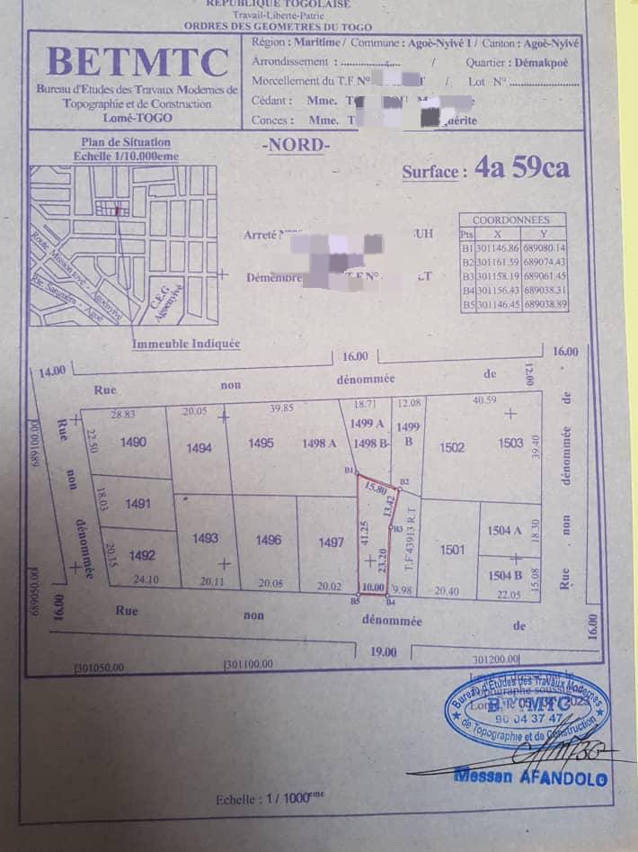 Terrain à vendre à Djidjolé – 75 Millions FCFA