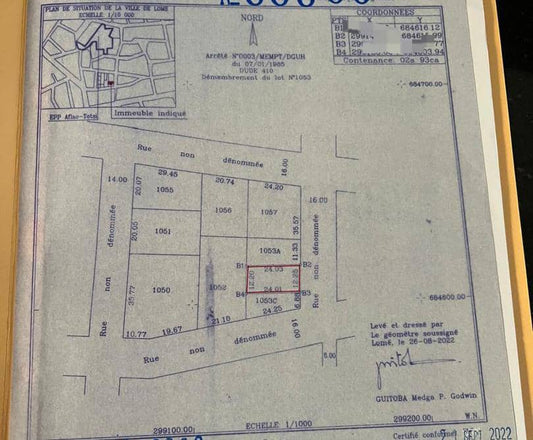 Terrain de 501 m² en vente à Totsi – 45 millions FCFA