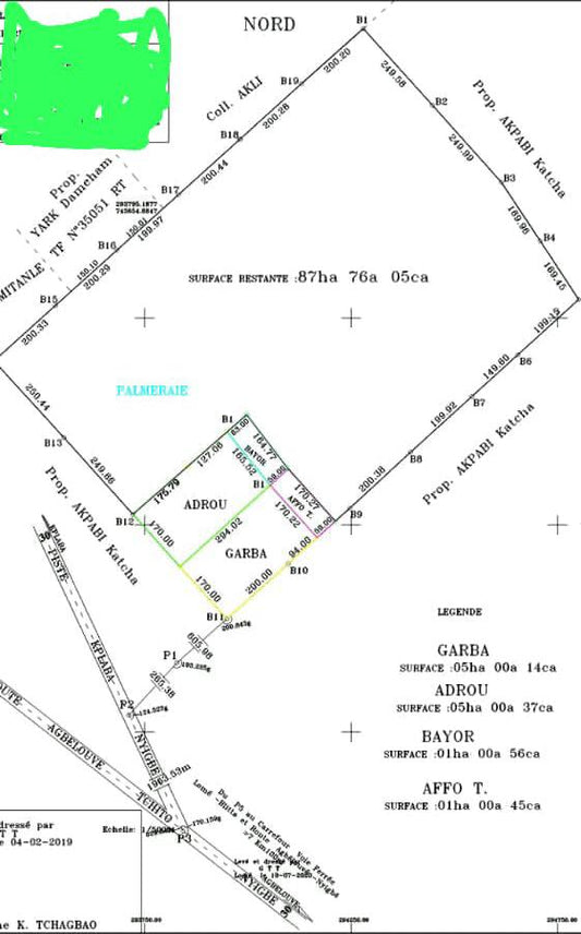 Terrain de 870 000 m² en vente à Agbelouve – 5 millions FCFA l'hectare