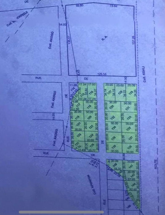 Terrain de 600 m² en vente à Noepé – 10 millions FCFA le lot