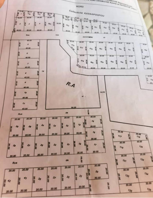 Terrain à vendre à Djagblé – 5 Millions FCFA