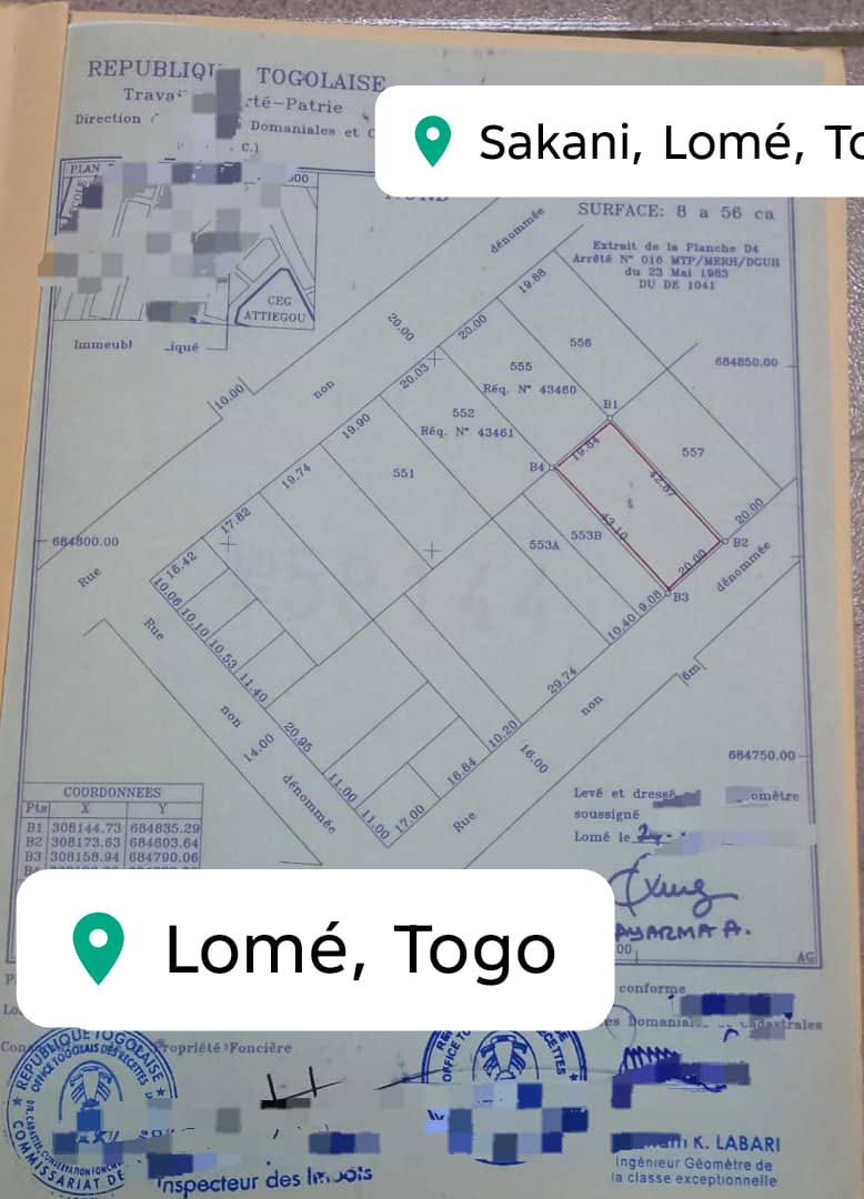 Terrain à vendre à Attiegou – 70 Millions FCFA