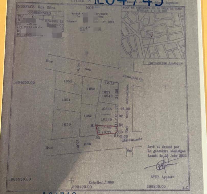 Terrain de 396 m² en vente à Djidjolé – 47 millions FCFA