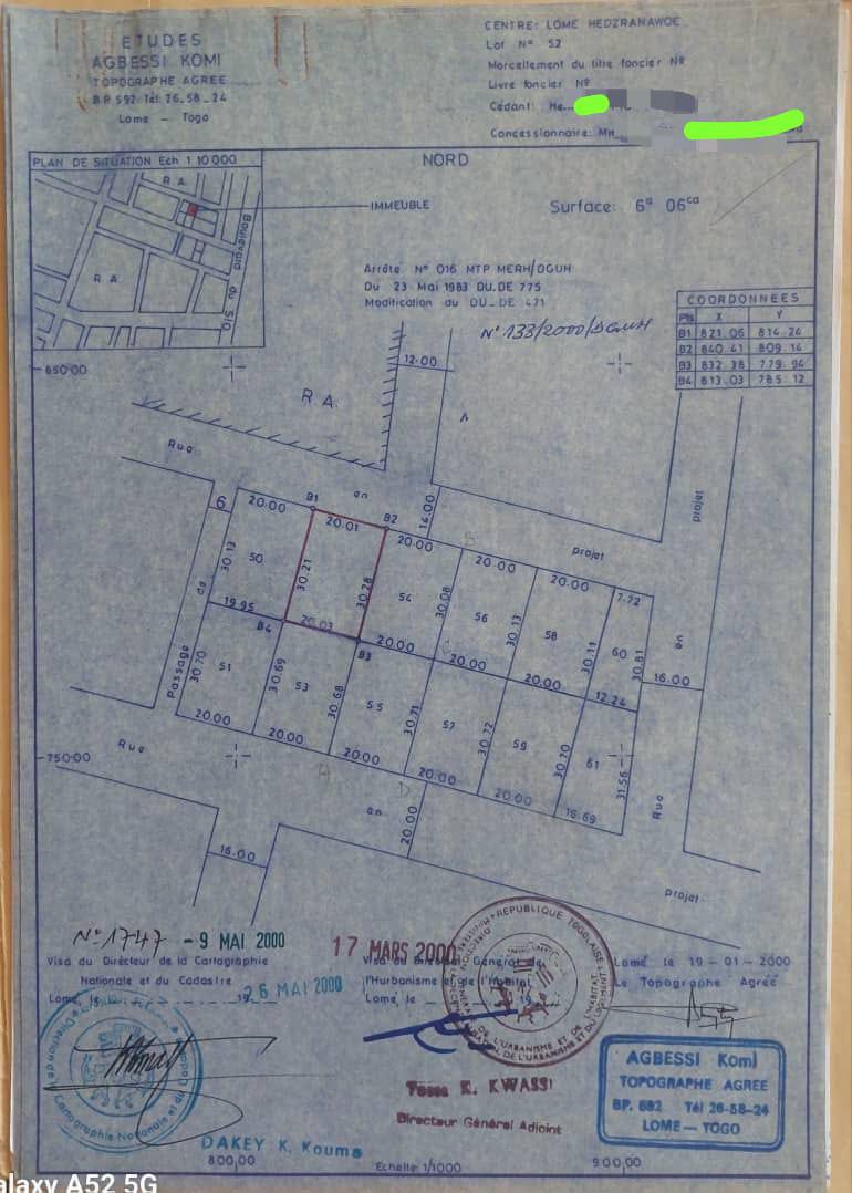 Terrain de 600 m² en vente à Hedzranawoe Sokpanou – 47 millions FCFA