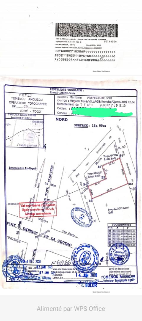 Terrain de 3 lots en vente à Avinato en allant vers Kola – 10 000 000 FCFA