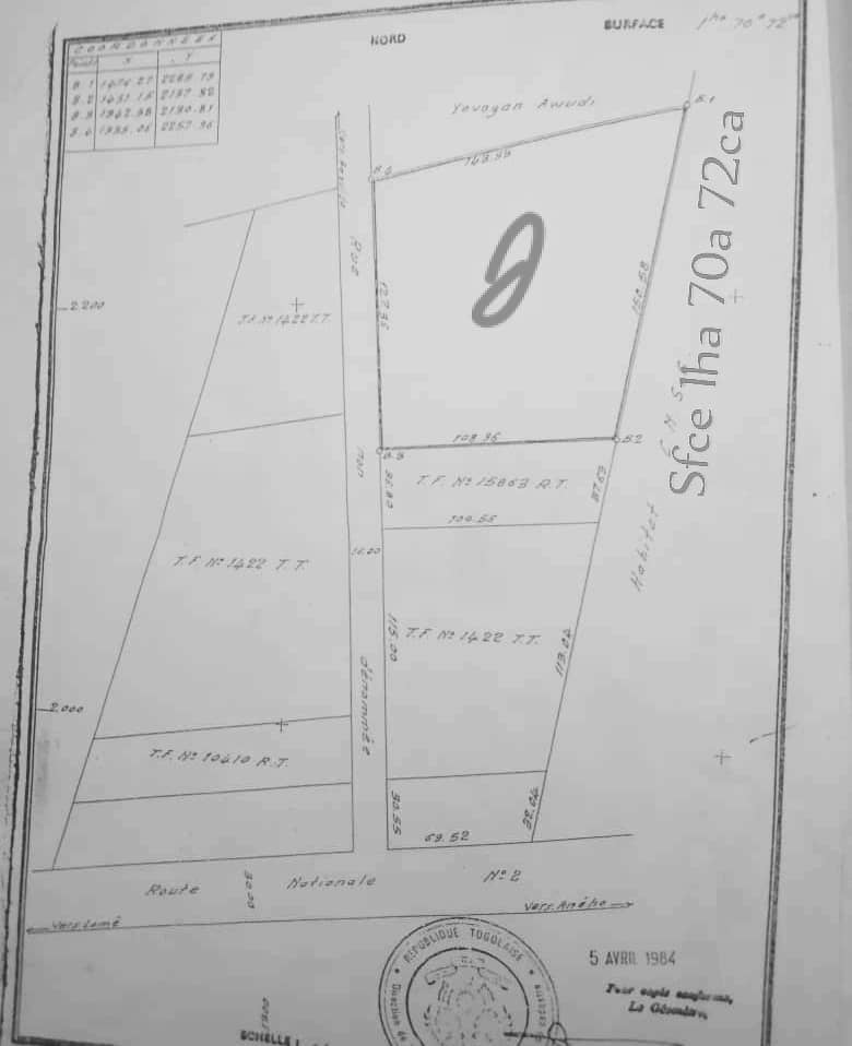 Terrain de 29 lots en vente à Baguida Luxolin – 55 millions FCFA le lot