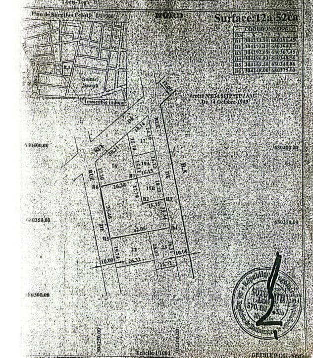 Terrain à vendre à Tokoin – 80 Millions FCFA