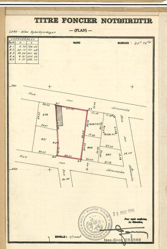 Terrain à vendre à Agbalépédo – 300 Millions FCFA